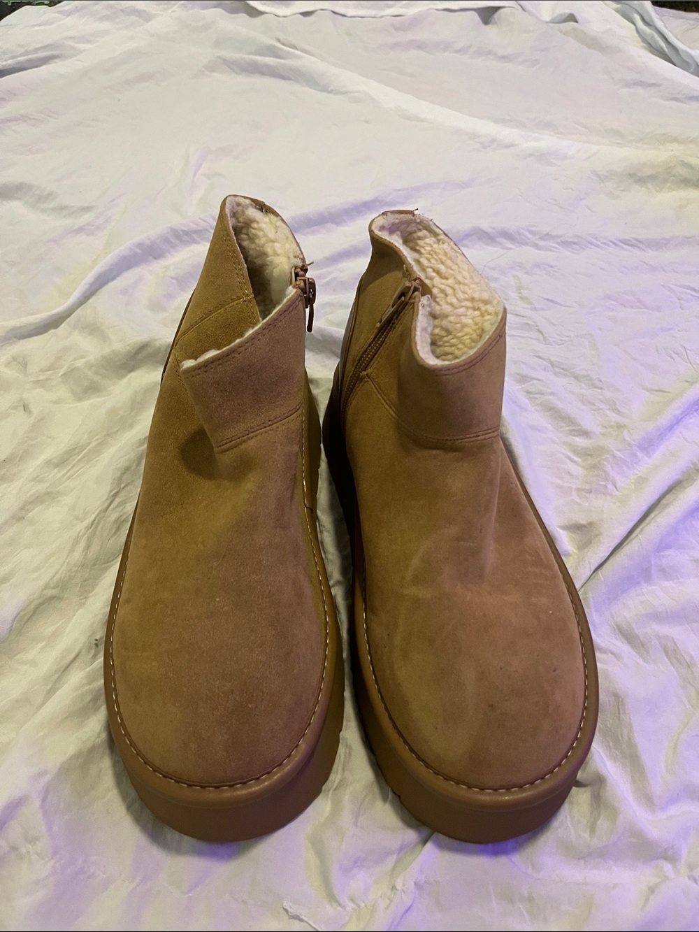 Target women’s Suede Zip Chukka Boots in Tan